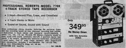 picture of Roberts 770X catalog ad from 1968