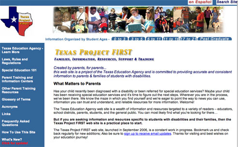 Texas Project FIRST  Home Web Page