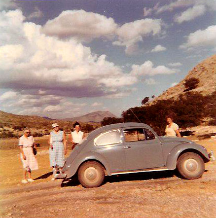 Peg Martin's Mom right with family Volkswagen 1958