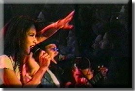 picture from the Phantom video of Selena in concert at the Poteet Strawberry Festival