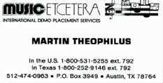 Martin's Music, Etc. card