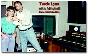 picture of Tracie Lynn with Mitchel inthe Emerald Studio